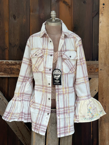 Flared Sleeve Flannel- ROMANCE